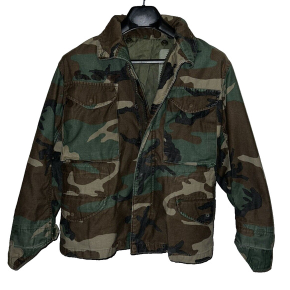 Military BDU Woodland Camo Cold Weather Field Coat DLA100-91-C-8371 - XS X-Short - Picture 9 of 16